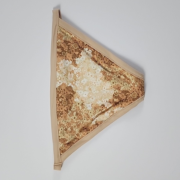 ⭐️3/ $30⭐️ Aerie Floral Bikini Bottom Tan Brown Size M - Picture 2 of 8